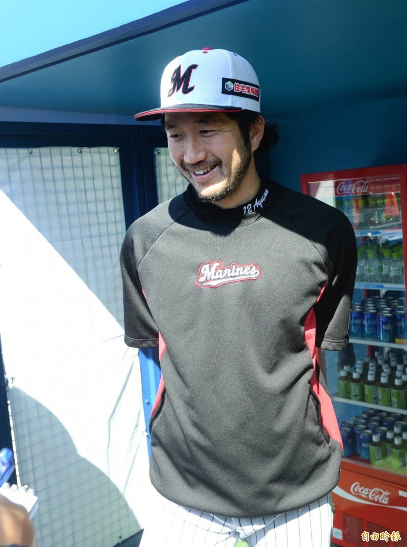 羅德明天先發投手石川步。（特派記者林正堃攝）