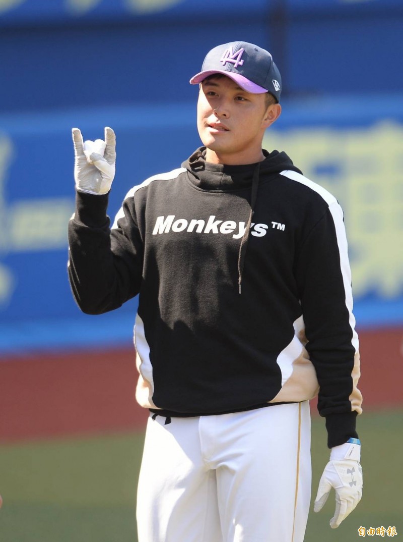 菜鳥投手賴智垣。（特派記者林正堃攝）