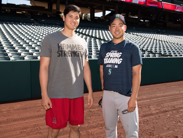 Mlb 大谷與學長菊池相見歡 日鄉民全聚焦在 這裡 自由體育