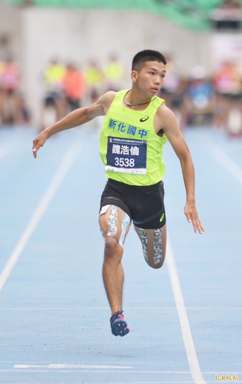 新化國中魏浩倫。（記者黃志源攝）