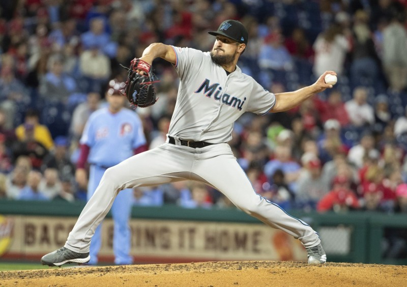 馬林魚先發投手史密斯。（美聯社）