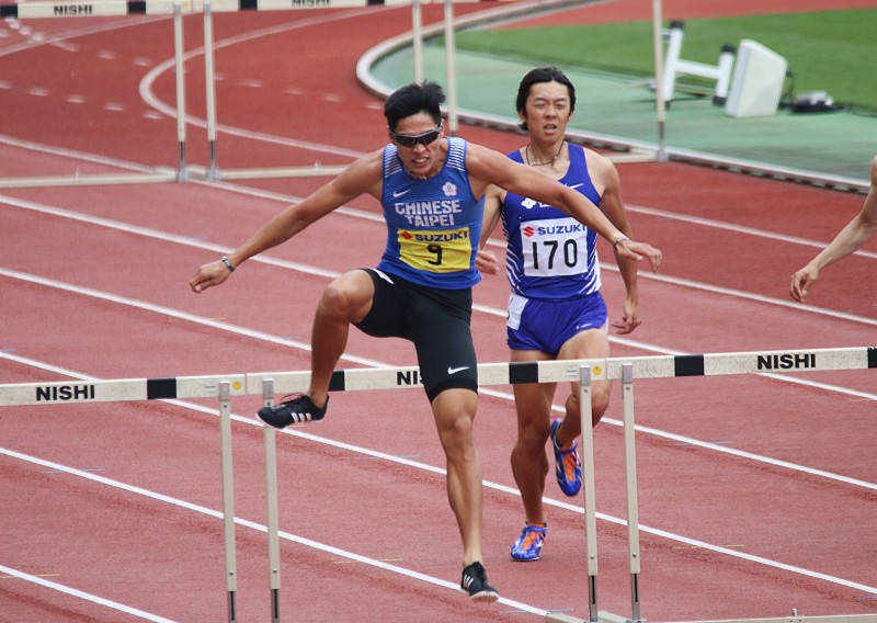 陳傑跑出50秒05，排在該組第二、總排名第三。（陳傑提供）