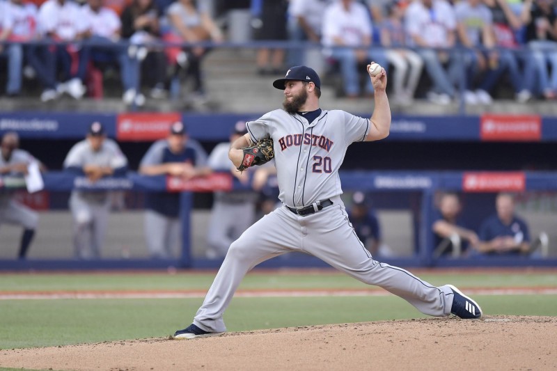 太空人先發投手邁利主投6局失2分，拿下本季第2勝。（法新社）