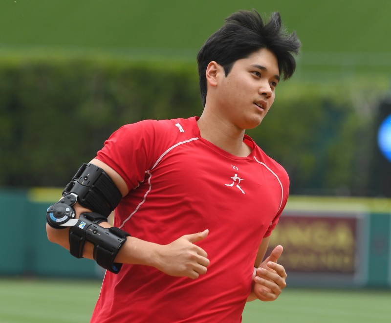 大谷翔平手術復原狀況良好。（資料照，今日美國）