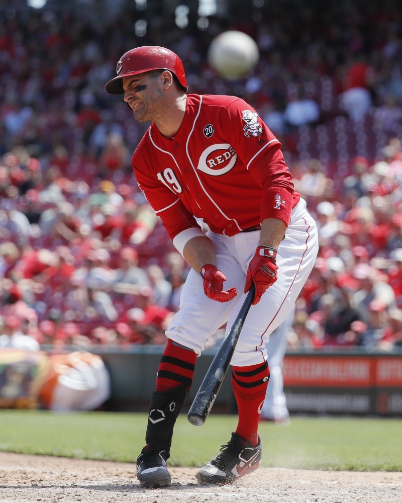 沃托遭觸身球後苦不堪言。（美聯社）