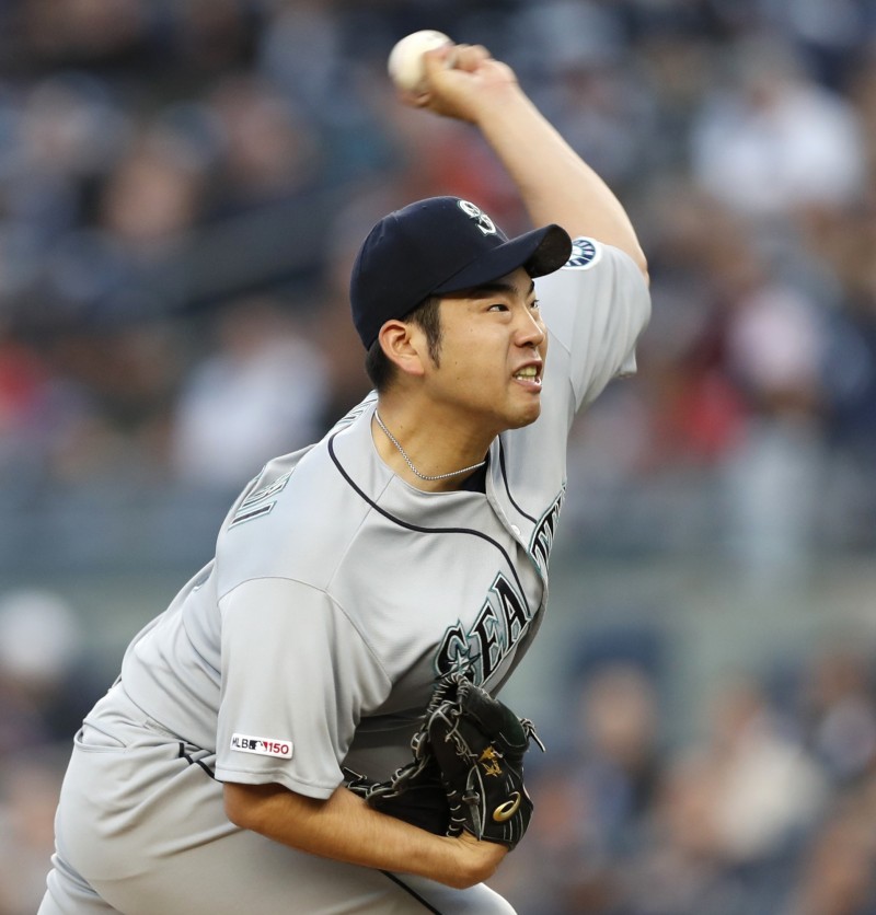 菊池雄星奪日本人在大聯盟的令和首勝。（美聯社）