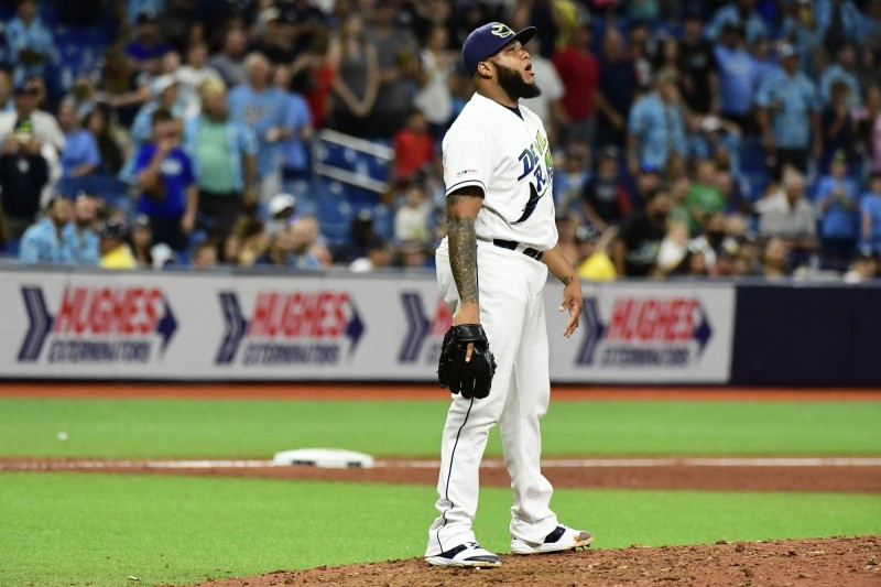 光芒投手阿瓦拉多。（法新社）