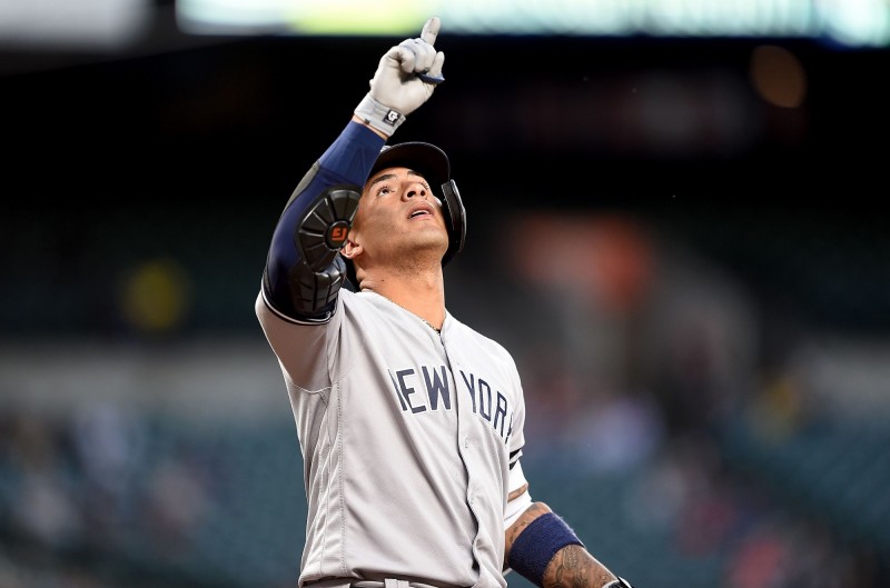 洋基小將托瑞斯本季有4度面對金鶯單場敲出雙響砲。（法新社）