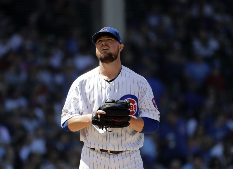 萊斯特本場僅投4局被敲7安失7分吞下敗投。（美聯社）