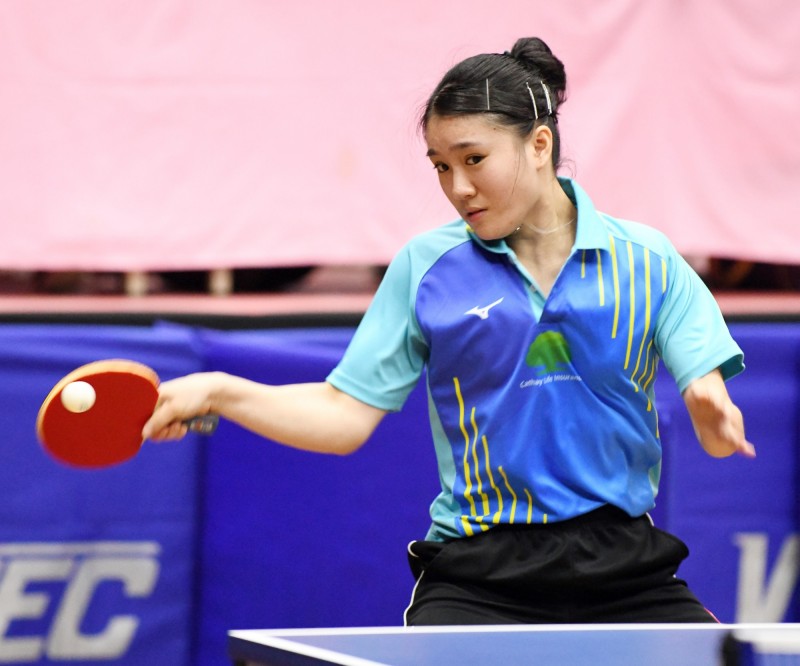 國泰小將于修婷今年兩次國手選拔賽都拿第一。（桌協提供）