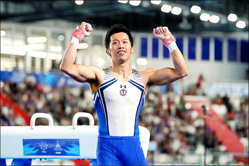「鞍馬王子」李智凱昨在拿坡里世大運強勢衛冕金牌。(圖:大專體總提供) 「鞍馬王子」李智凱昨在拿坡里世大運強勢衛冕金牌。(圖:大專體總提供)