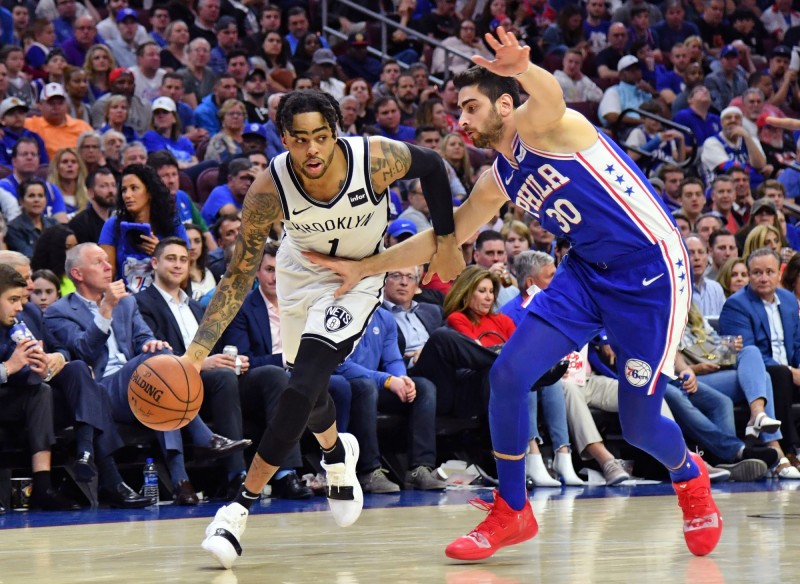 羅素上個賽季的三分球成績也相當亮眼。（資料照，USA TODAY Sports）