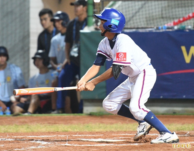 台灣隊打者陳楷升。（記者黃志源攝）