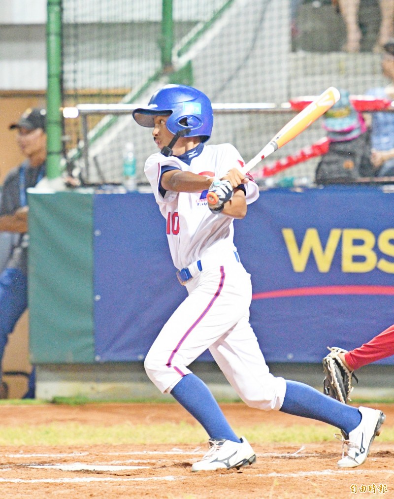 台灣隊打者黃天賜。（資料照，記者黃志源攝）