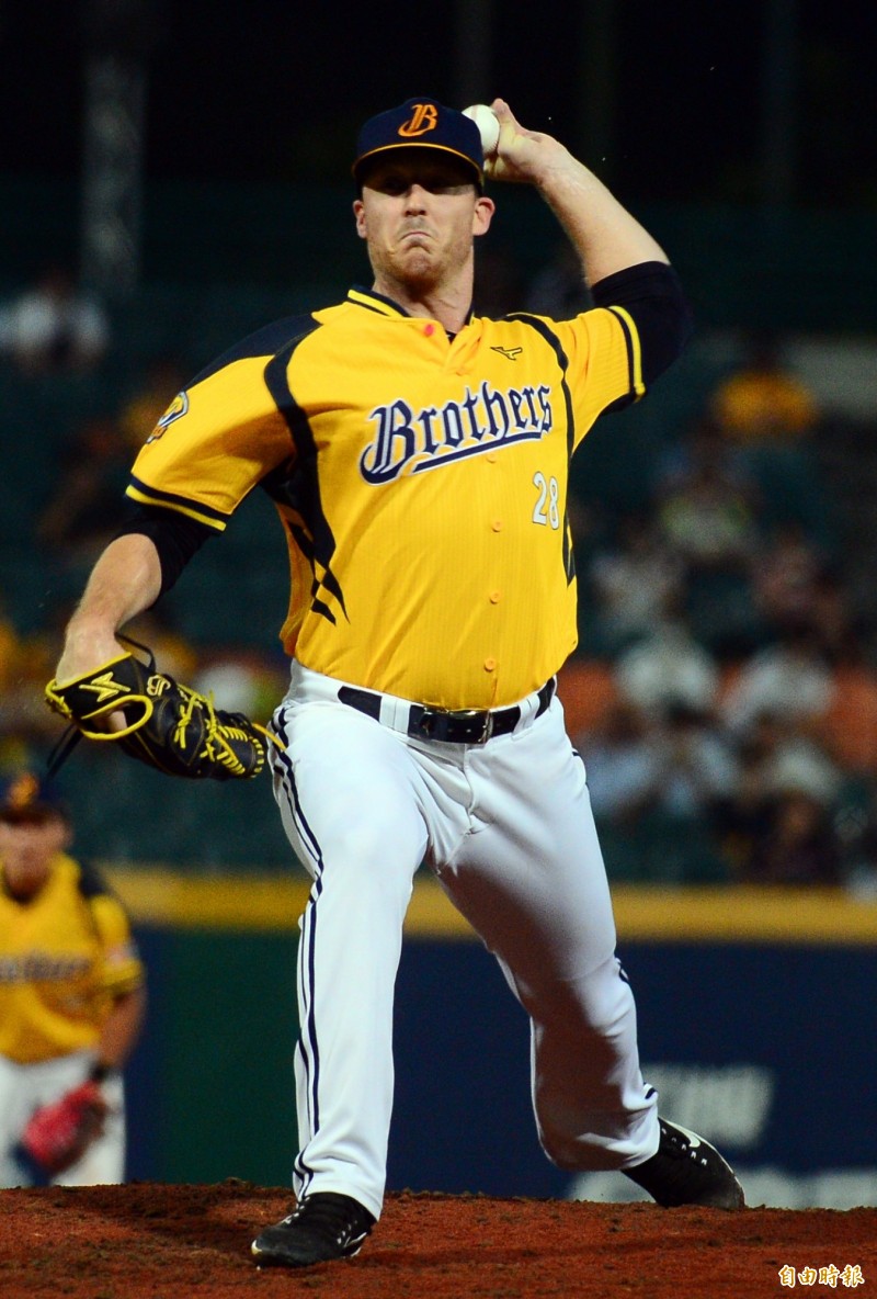 赫猛繳出7局失2分的好投。（記者王藝菘攝）