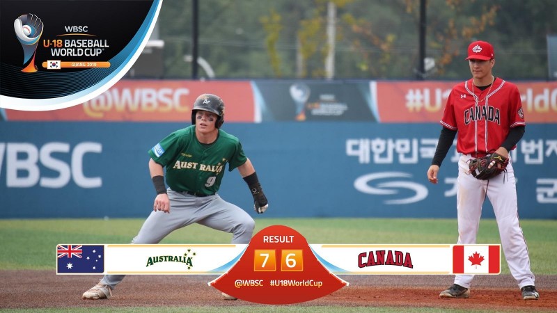 澳洲以7：6擊敗加拿大，前進超級循環賽。（圖片取自WBSC）