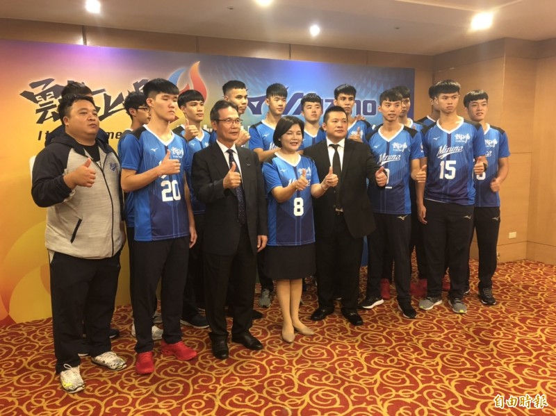 雲林縣在新球季將冠名贊助MIZUNO男排。（記者粘藐云攝）