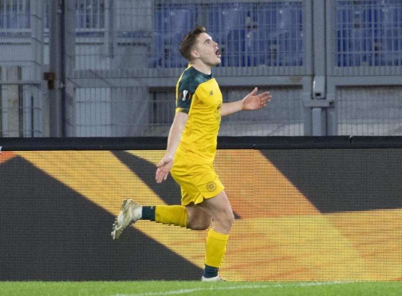 佛里斯特於比賽第38分鐘，幫助塞爾特人踢進追平球。（歐新社）