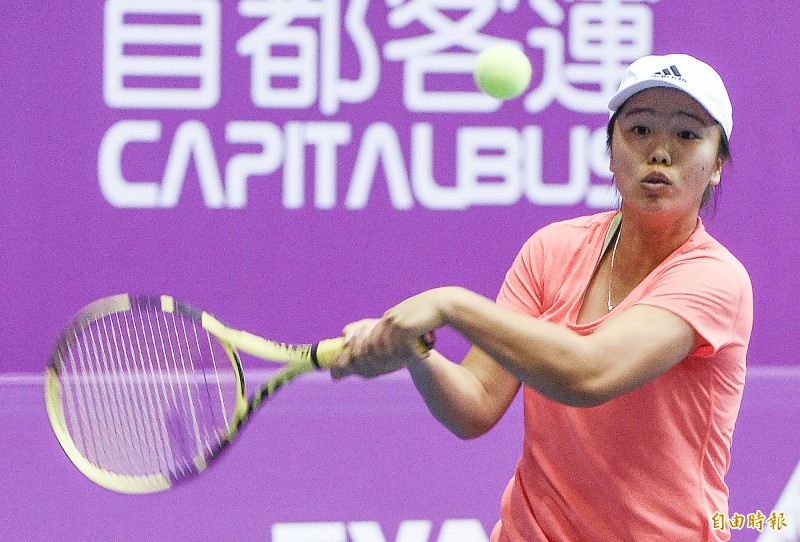 李亞芯與嘉可波薇茨纏鬥到第三盤才分出勝利。（記者陳志曲攝）