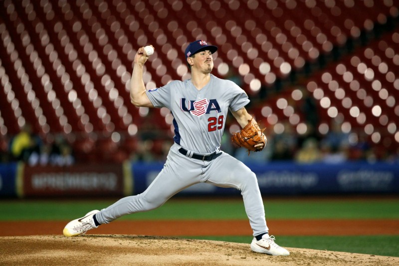 美國隊明日先發投手鄧希。（資料照，歐新社）