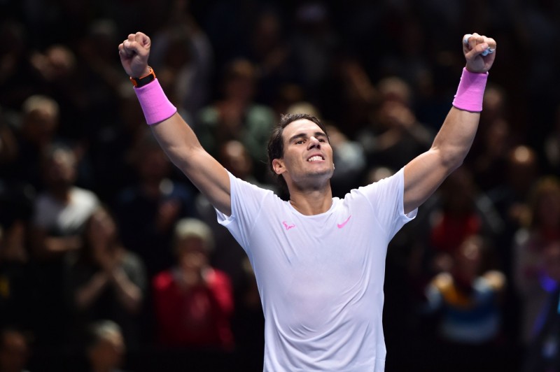 納達爾擊敗齊齊帕斯。（法新社）