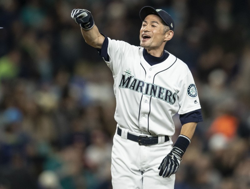 鈴木一朗昨帶領素人球隊飆9局16K完封勝還上演猛打賞。（資料照，法新社）