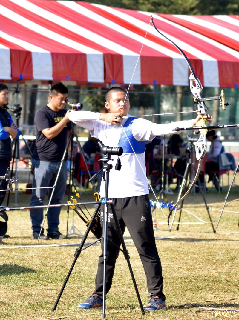 湯智鈞喊出奧運金牌目標。（記者林岳甫攝）