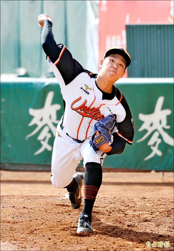 統一獅古林睿煬被欽點在日本高知交流賽扛第1場先發,他希望能讓日職球隊留下好印象。(記者黃志源攝) 統一獅古林睿煬被欽點在日本高知交流賽扛第1場先發,他希望能讓日職球隊留下好印象。(記者黃志源攝)
