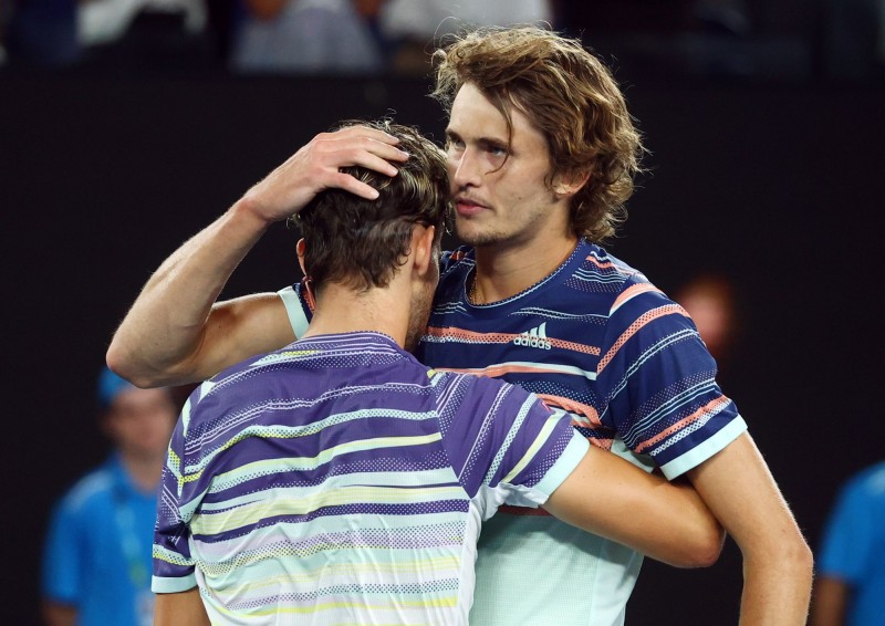 小茲維列夫不敵提姆。（路透）