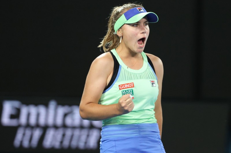 俄裔美籍凱寧奪得澳網女單冠軍。（法新社）