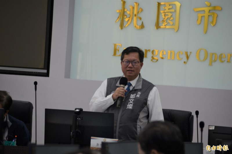 中職411開幕戰閉門開打，鄭文燦諷「全猿主場變金猿主場」。（記者鄭淑婷攝）
