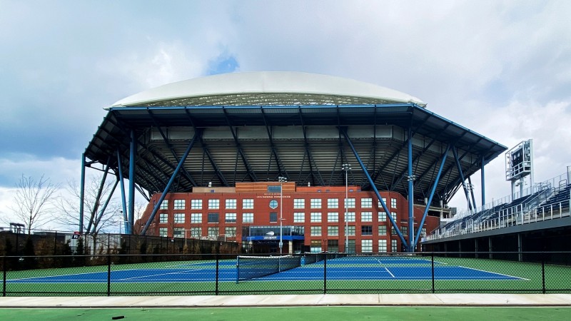 美國網球公開賽的金恩夫人中心。（資料照，路透）