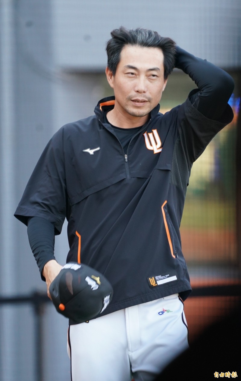 統一獅總教練林岳平。（記者黃志源攝）