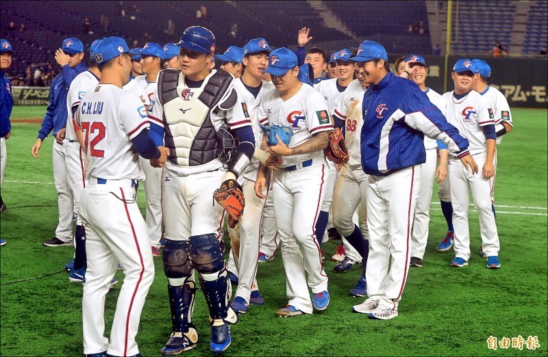 台灣隊去年在12強賽力退韓國隊。（資料照，記者林正堃攝）