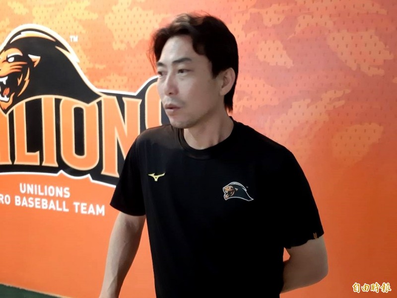 統一獅總教練林岳平。（記者林宥辰攝）