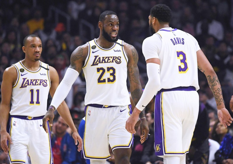 湖人被外界視為奪冠大熱門。（資料照，法新社）