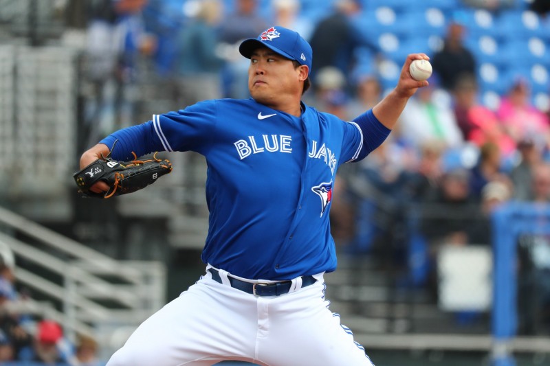 藍鳥隊韓籍左投柳賢振。（資料照，今日美國）