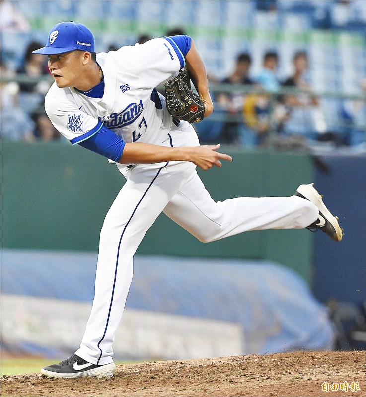 悍將前身義大犀牛2013年以第1指名選進范玉禹,今年仍多在二軍。(資料照,記者陳志曲攝) 悍將前身義大犀牛2013年以第1指名選進范玉禹,今年仍多在二軍。(資料照,記者陳志曲攝)