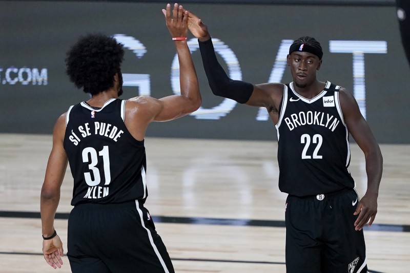 籃網隊今搶下NBA季後賽門票。（美聯社）