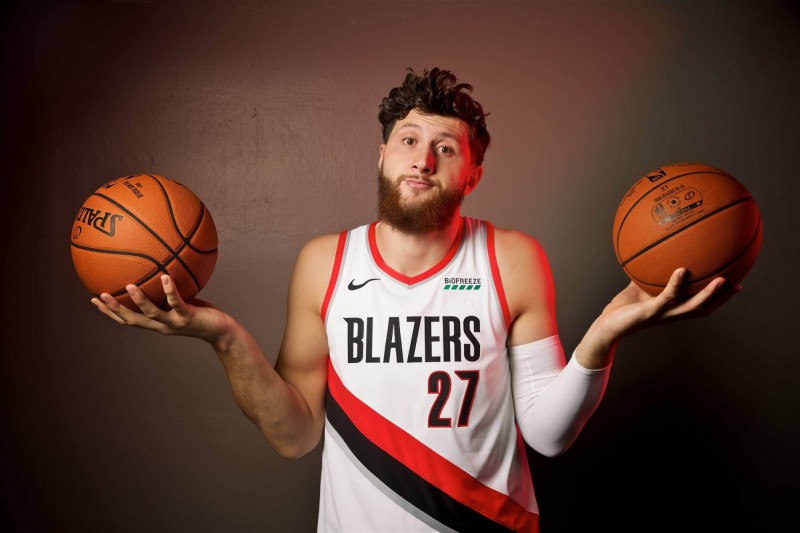 洛夫認為諾基奇是拓荒者扳倒湖人的關鍵人物。（資料照，美聯社）