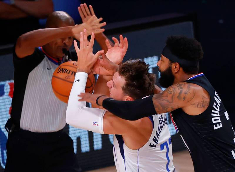 小莫里斯在季後賽第6戰首節對東契奇惡意犯規，遭驅逐出場。（資料照，歐新社）