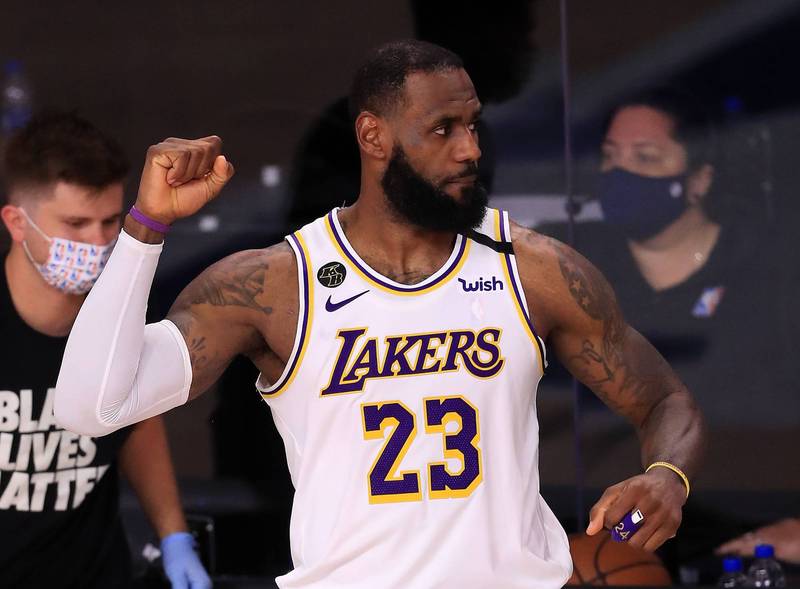 湖人球星詹姆斯。（法新社）