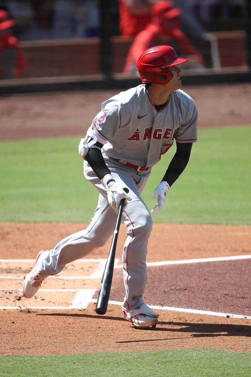 大谷翔平開轟。（法新社）