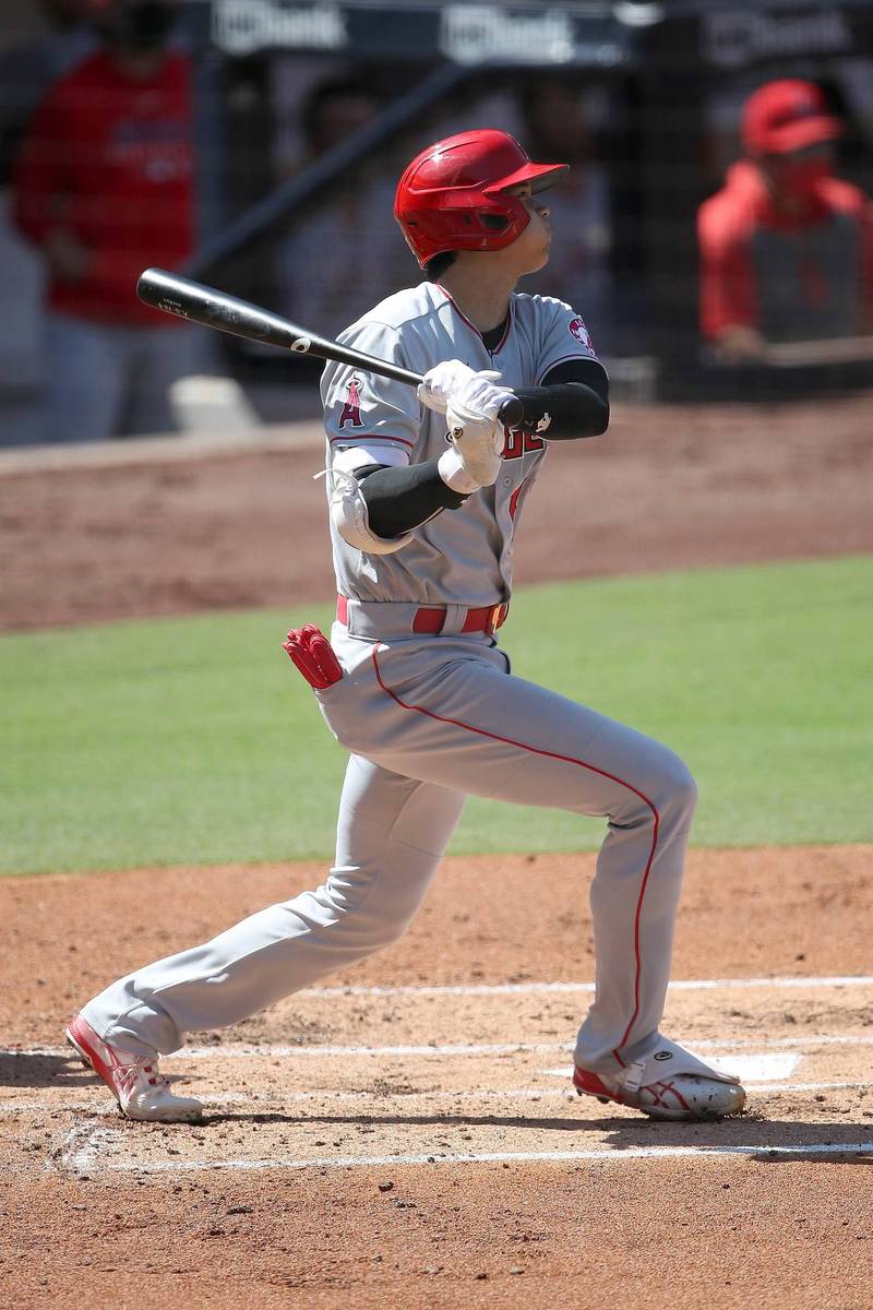 大谷翔平開轟。（法新社）