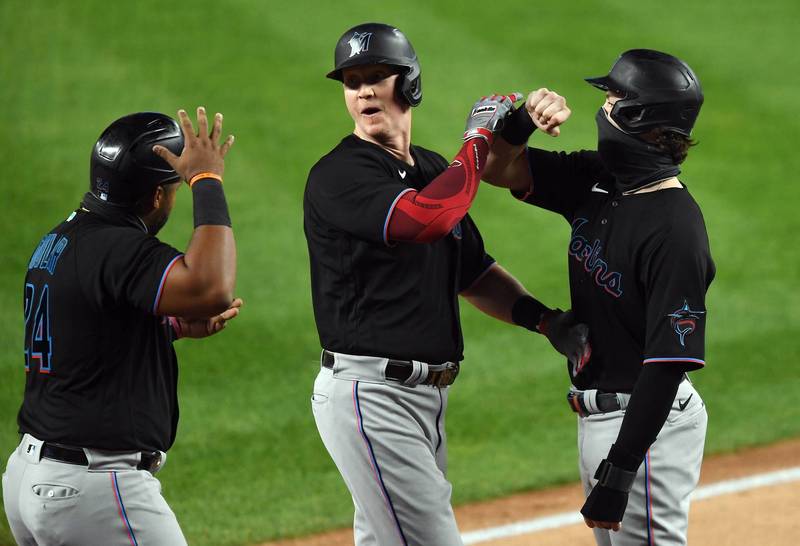 馬林魚今擊敗洋基。（法新社）