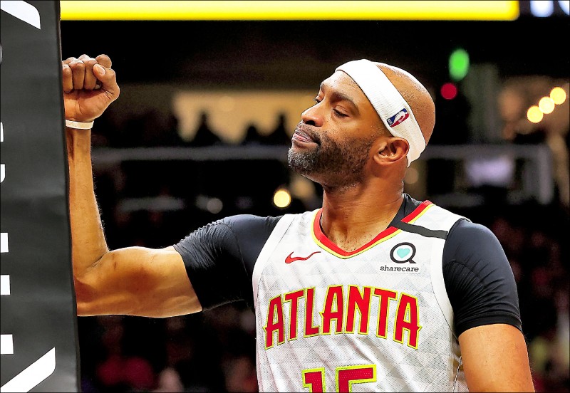 NBA2019-20球季最佳運動精神獎得主，由今年球季結束後退休的老鷹「飛人」卡特拿下。（法新社）