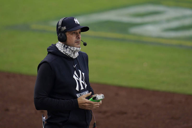 布恩（Aaron Boone）明年仍會繼續職教洋基。（美聯社）