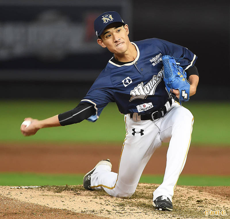 張喜凱交出5局無失分的好投。（記者陳志曲攝）