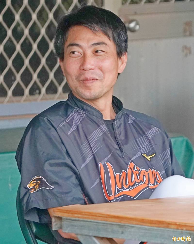 統一獅總教練林岳平。（記者黃志源攝）