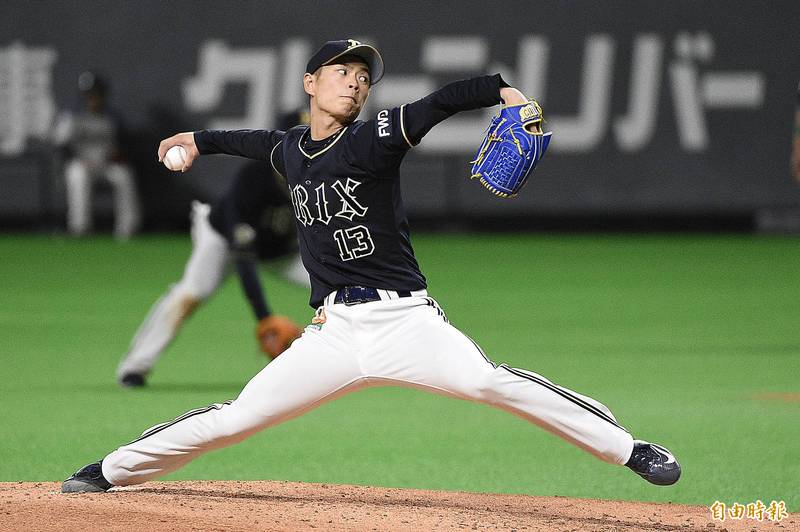 歐力士投手山岡泰輔。（資料照，記者陳志曲攝）